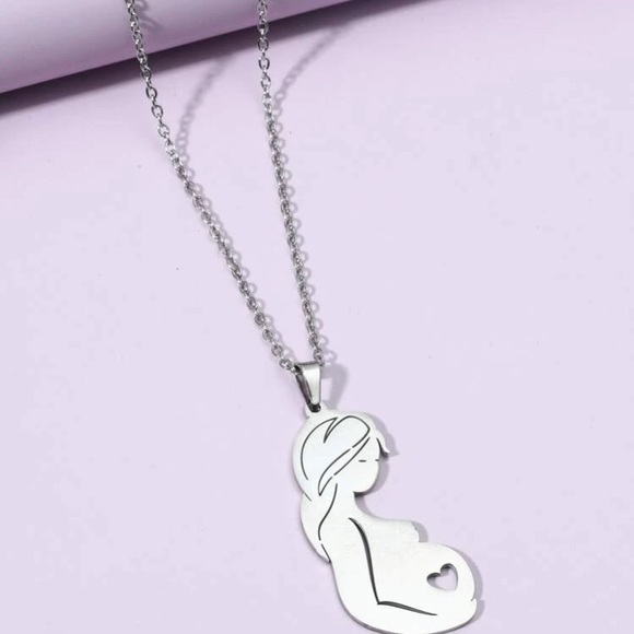 👶 Lovely Motherly Love Heart Pregnancy Necklace 💕 - Picture 1 of 4